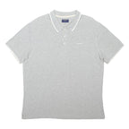 HACKETT LONDON Mens Grey Basic Polo Shirt XL Cotton Blend Short Sleeve Casual