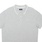 HACKETT LONDON Mens Grey Basic Polo Shirt XL Cotton Blend Short Sleeve Casual