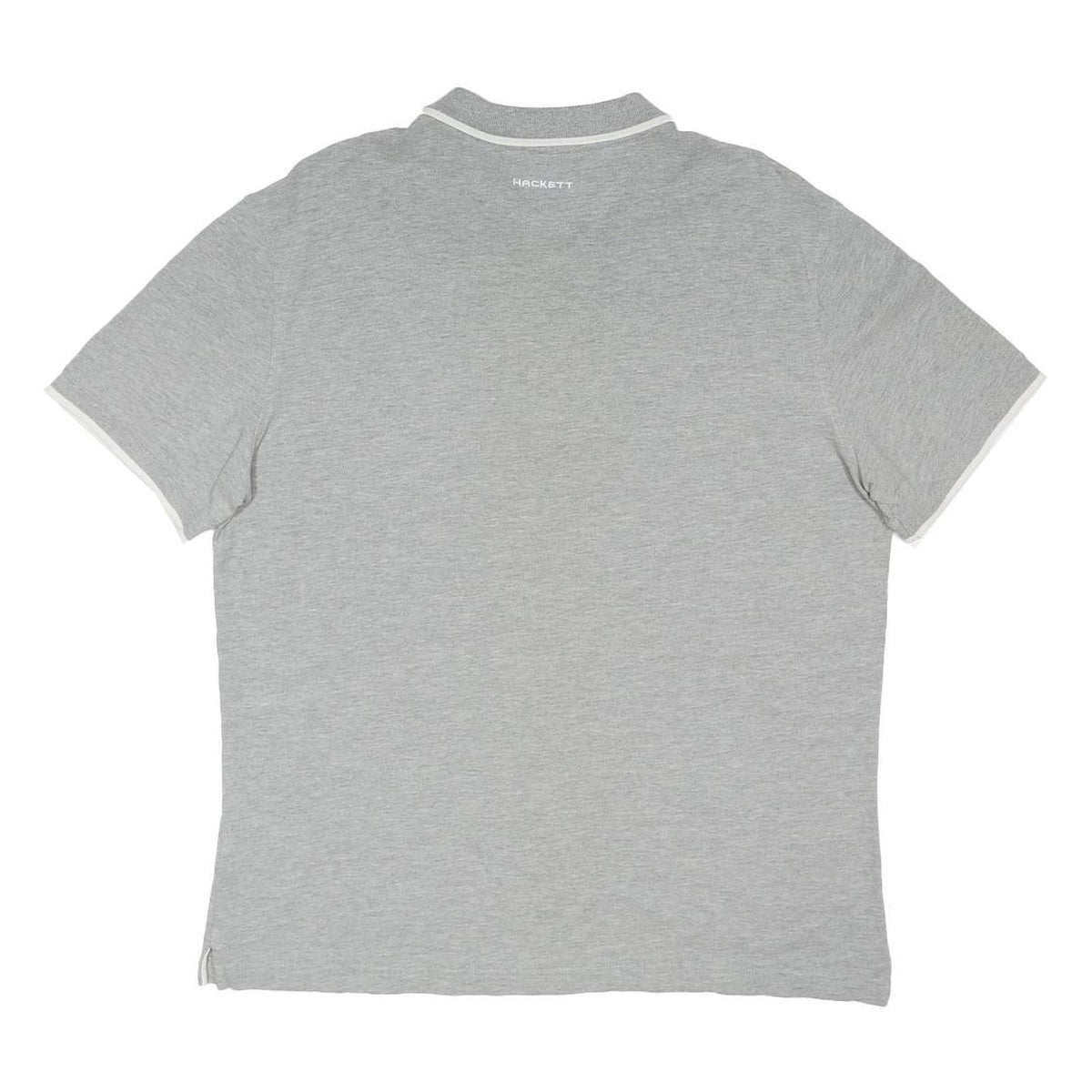 HACKETT LONDON Mens Grey Basic Polo Shirt XL Cotton Blend Short Sleeve Casual