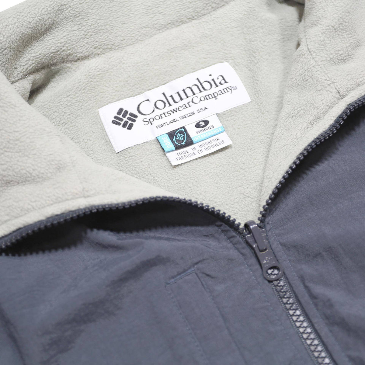 COLUMBIA Womens Grey & Light Grey Outdoor Jacket S Nylon Zip Casual Lightweight