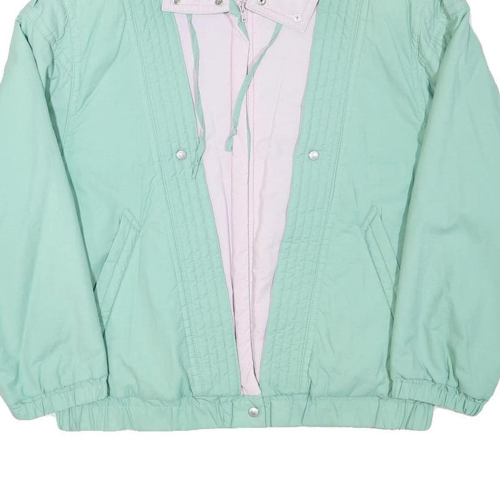 SPORT JET Womens Pastel Green & Light Pink Zip Jacket XL Polyester Blend Plain