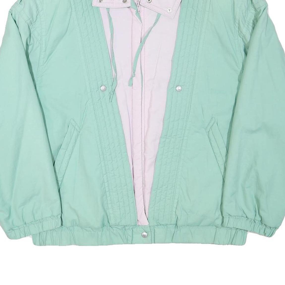 SPORT JET Womens Pastel Green & Light Pink Zip Jacket XL Polyester Blend Plain