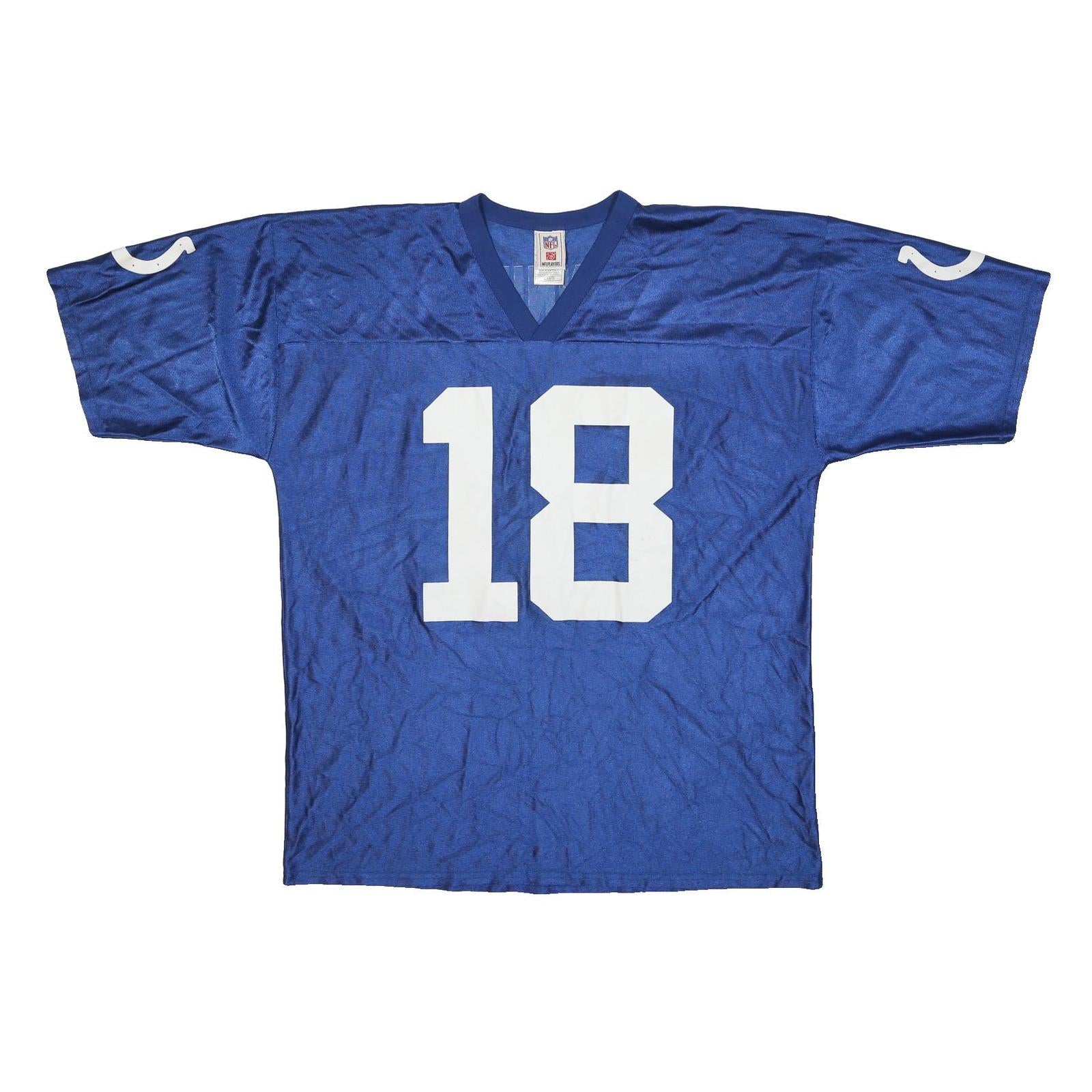 NFL Mens Blue Manning T-Shirt XL Short Sleeve V-Neck Football Jersey Fan