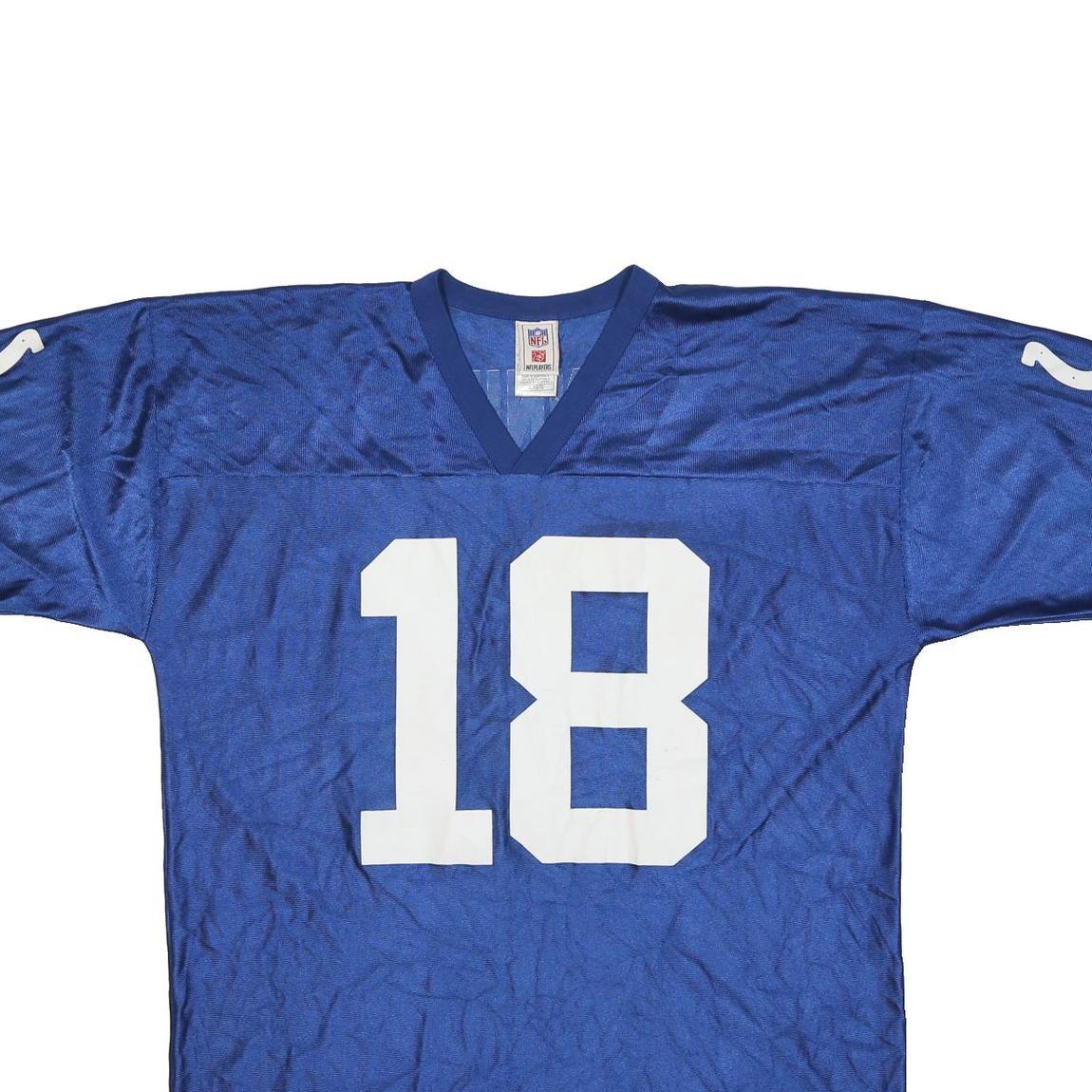 NFL Mens Blue Manning T-Shirt XL Short Sleeve V-Neck Football Jersey Fan