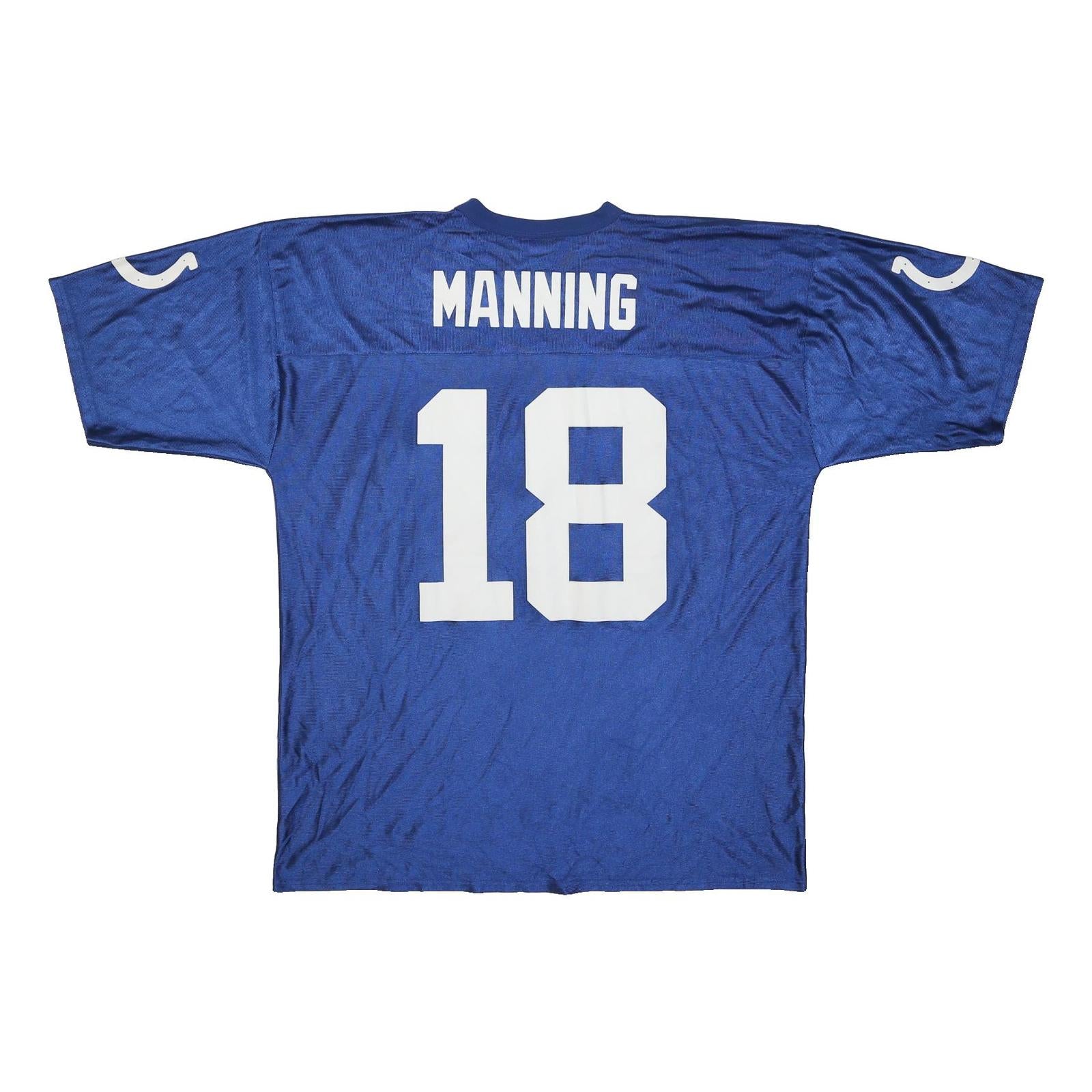 NFL Mens Blue Manning T-Shirt XL Short Sleeve V-Neck Football Jersey Fan