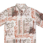 SAN MARCO Mens Shirt Pink Viscose Crazy Pattern L