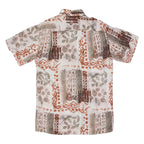 SAN MARCO Mens Shirt Pink Viscose Crazy Pattern L