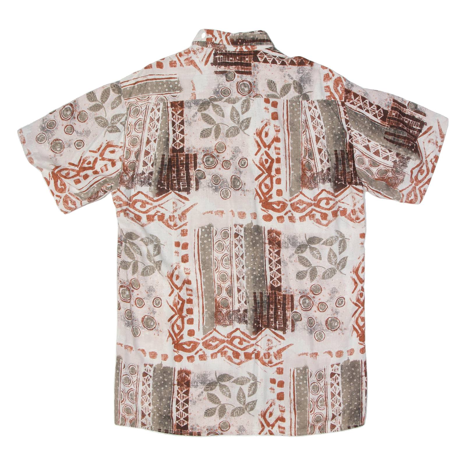 SAN MARCO Mens Shirt Pink Viscose Crazy Pattern L