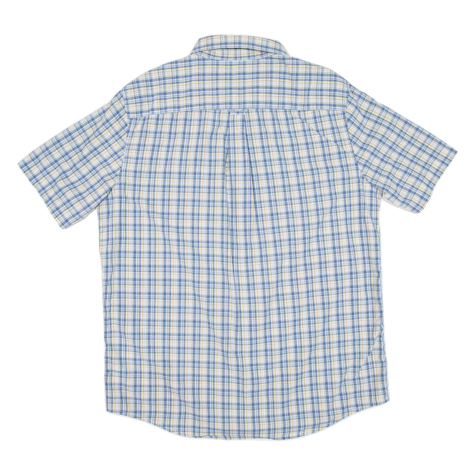 CHAPS Mens Shirt Blue Check L