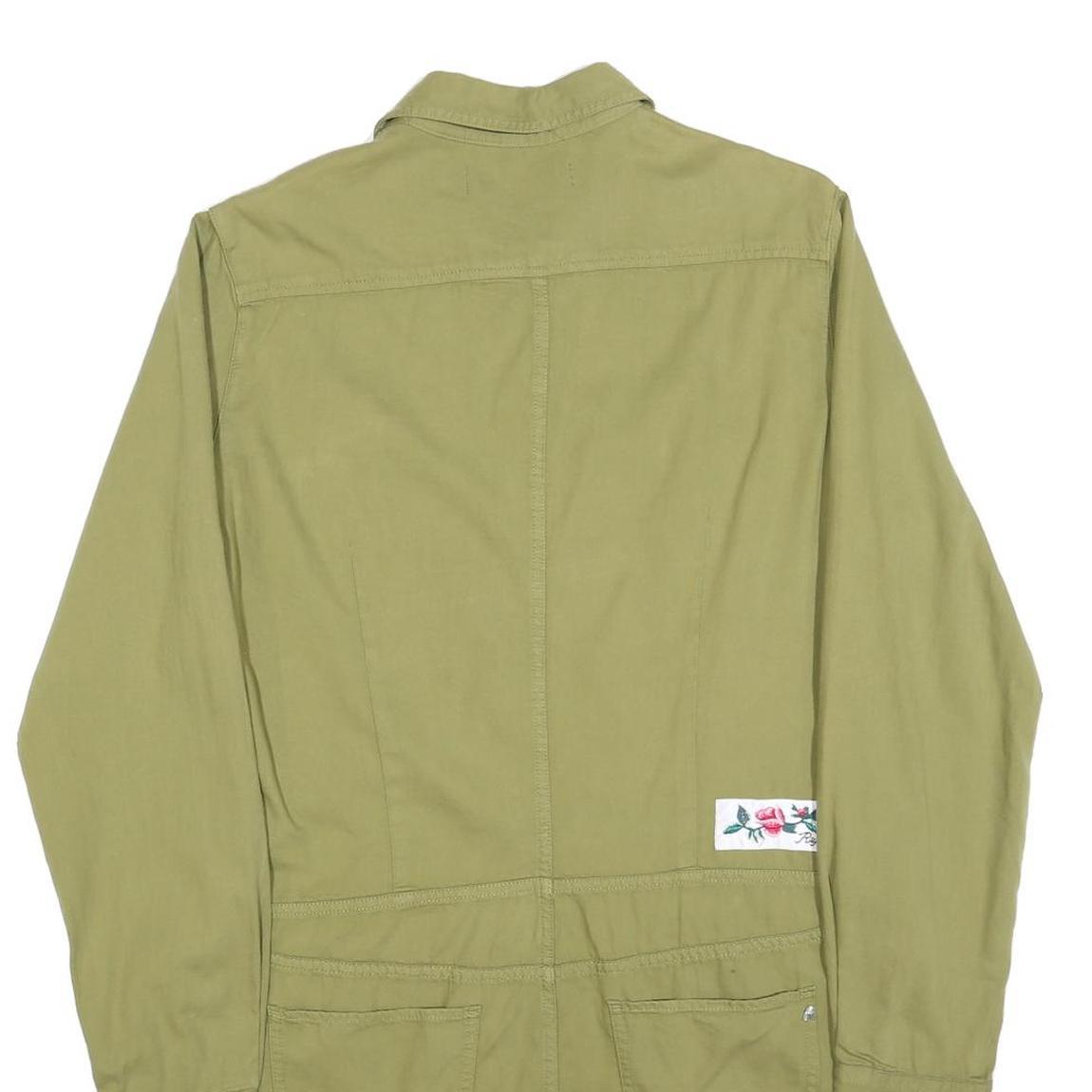 REPLAY Womens Green Shirt Dress Cotton Long Sleeve XL Casual Button Detail