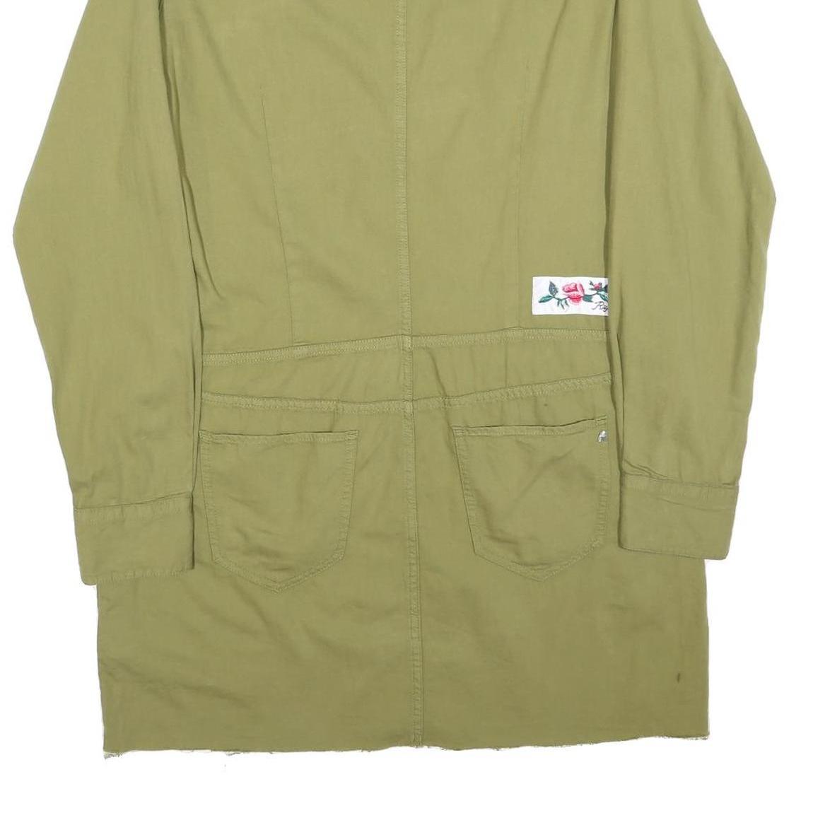 REPLAY Womens Green Shirt Dress Cotton Long Sleeve XL Casual Button Detail