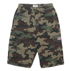 LEVI'S Boys Shorts Green Camouflage Cargo 14Y W24 Cotton Casual