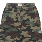 LEVI'S Boys Shorts Green Camouflage Cargo 14Y W24 Cotton Casual