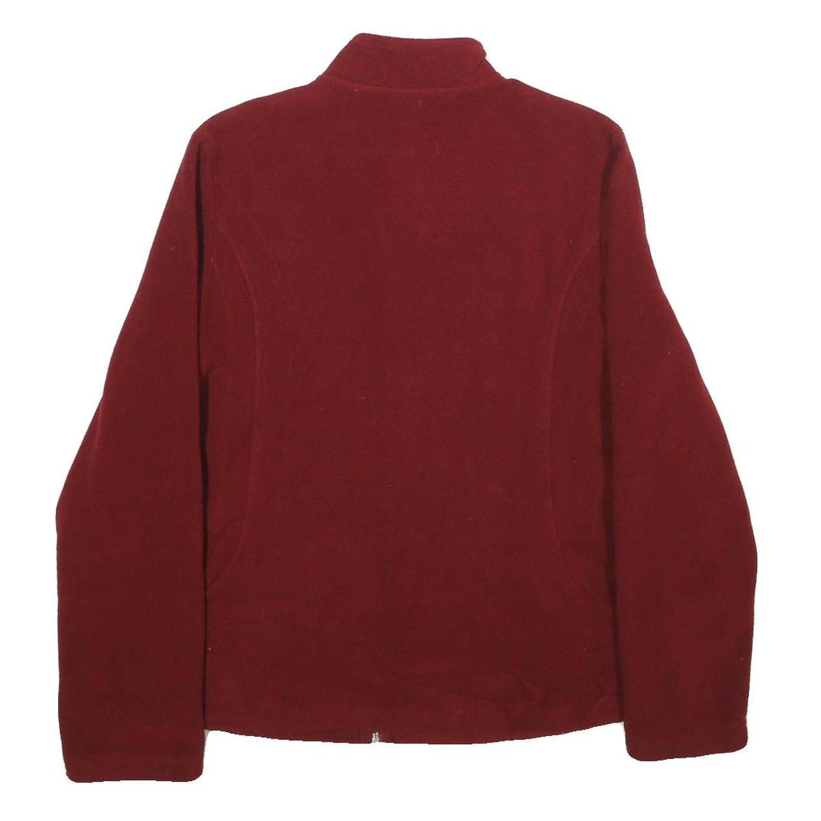 REITMANS Womens Red Zip Jacket L Polyester Casual Plain Lightweight