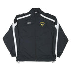 REEBOK Mens Black & White Enterprise Track Jacket M Nylon Zip Sportswear