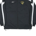 REEBOK Mens Black & White Enterprise Track Jacket M Nylon Zip Sportswear