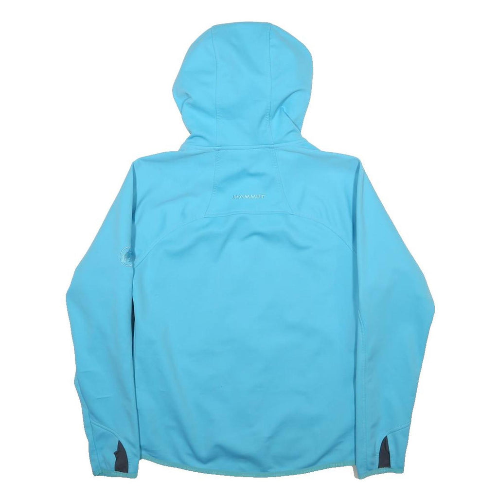 MAMMUT Womens Blue Softshell Jacket M Polyester Hooded Zip Outdoor