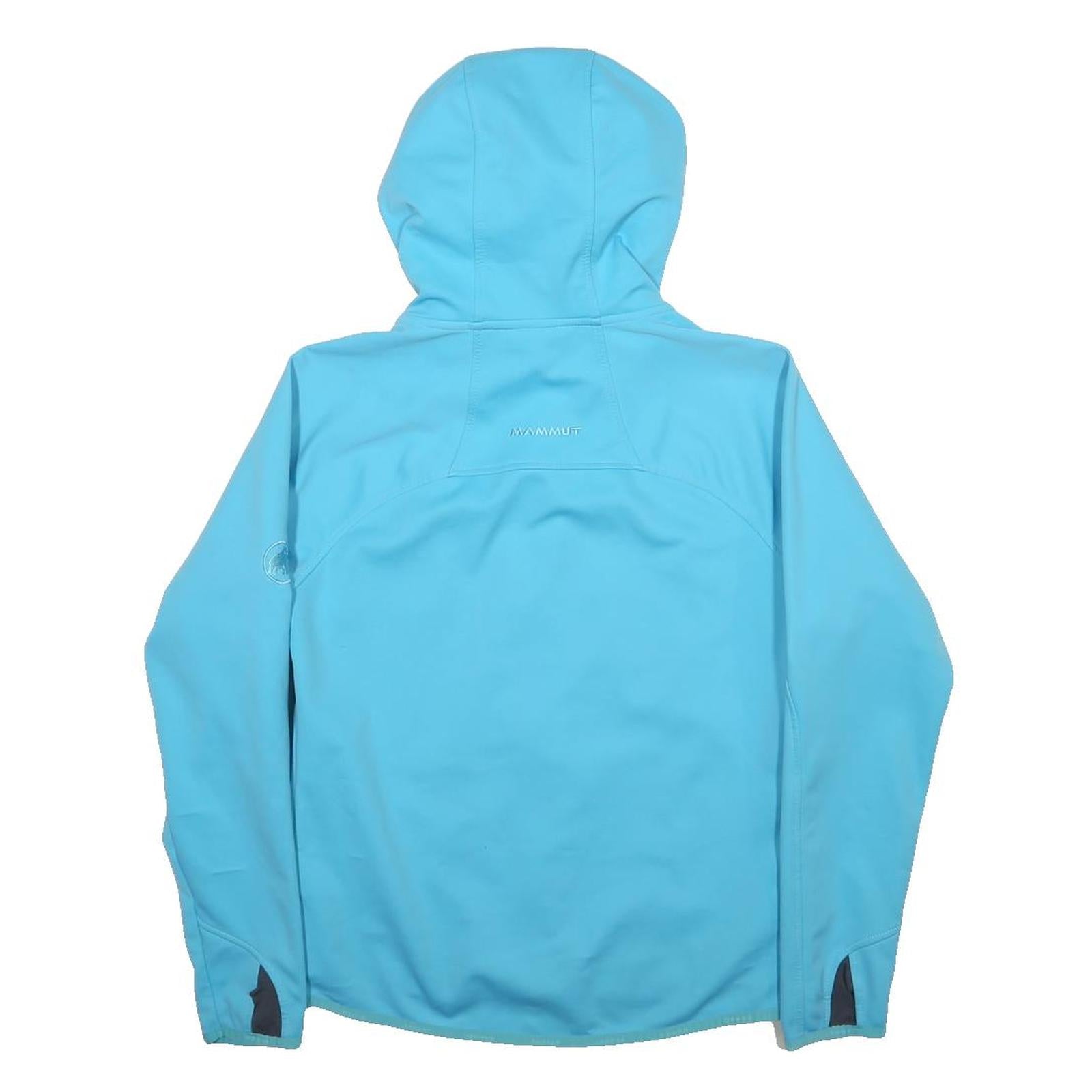 MAMMUT Womens Blue Softshell Jacket M Polyester Hooded Zip Outdoor