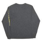 CHAMPION Mens Grey & Yellow Valparaiso University Graphic T-Shirt M Long Sleeve