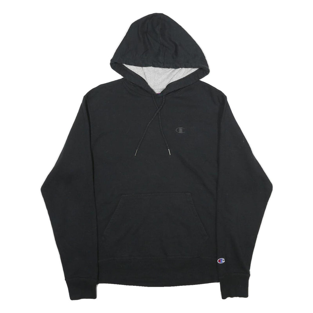 CHAMPION Mens Black Hoodie S Pullover Cotton Blend Casual Sweatshirt