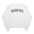 CHAMPION REVERSE WEAVE Mens White Washington DC Crew Neck L Cotton Blend
