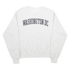 CHAMPION REVERSE WEAVE Mens White Washington DC Crew Neck L Cotton Blend