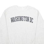 CHAMPION REVERSE WEAVE Mens White Washington DC Crew Neck L Cotton Blend