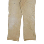 DICKIES Mens Regular Fit Beige Cotton Blend Trousers W34 L29 Workwear Zip