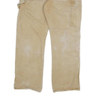 DICKIES Mens Regular Fit Beige Cotton Blend Trousers W34 L29 Workwear Zip