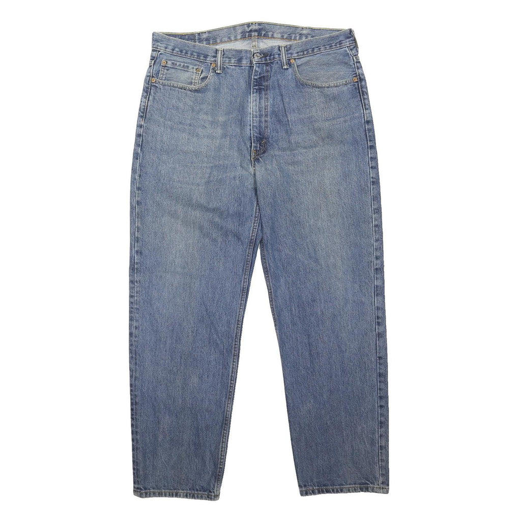 LEVI'S 550 Straight Mens Jeans Blue Cotton Blend Regular Fit Button W40 L30