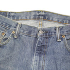 LEVI'S 550 Straight Mens Jeans Blue Cotton Blend Regular Fit Button W40 L30