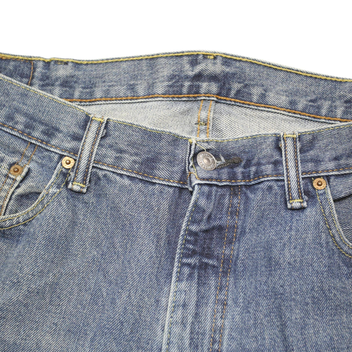 LEVI'S 550 Straight Mens Jeans Blue Cotton Blend Regular Fit Button W40 L30