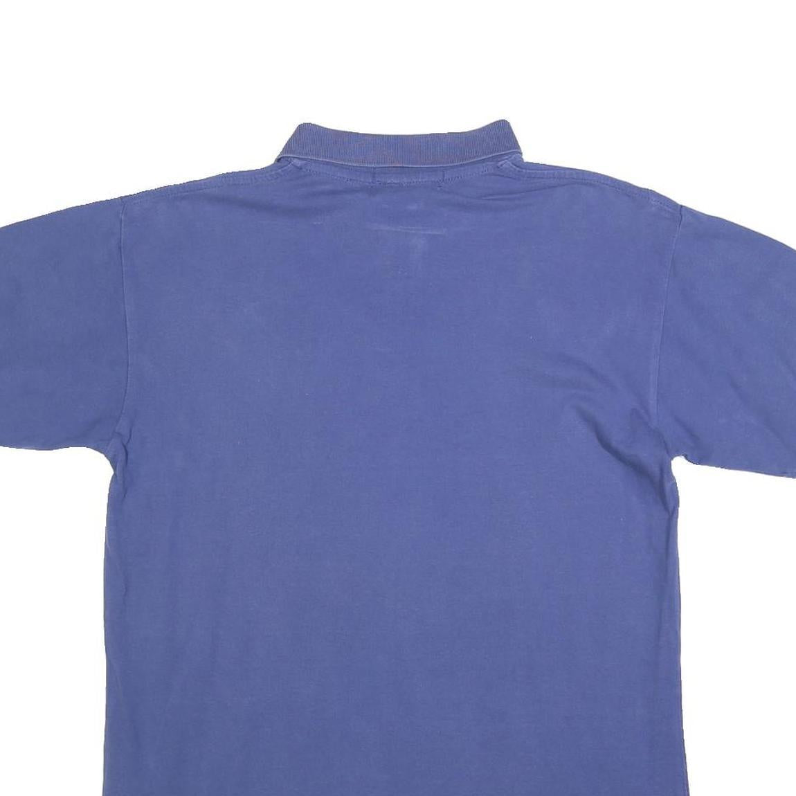 POLO RALPH LAUREN Mens Blue Short Sleeve Plain S Cotton Blend Polo Shirt