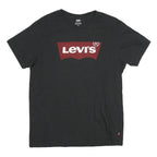 LEVI'S Mens Black Graphic T-Shirt M Short Sleeve Crew Neck Cotton Blend