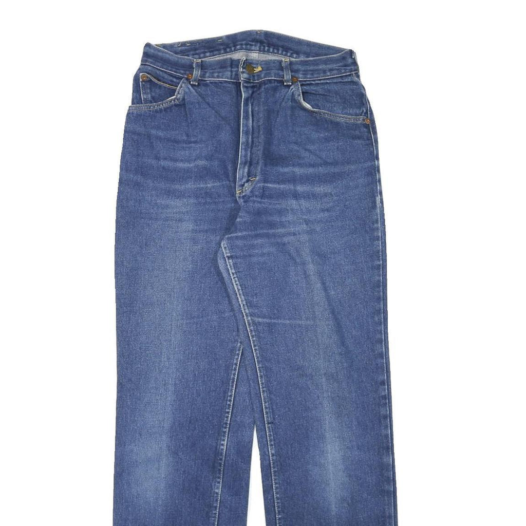 LEE Womens Blue Regular Fit Straight Leg Denim Jeans W27 L31 Classic Zip Cotton
