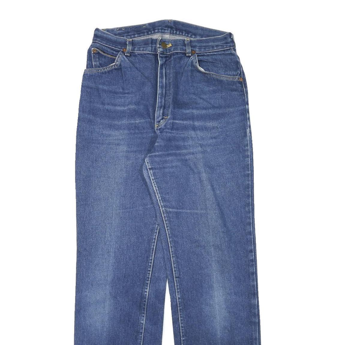LEE Womens Blue Regular Fit Straight Leg Denim Jeans W27 L31 Classic Zip Cotton