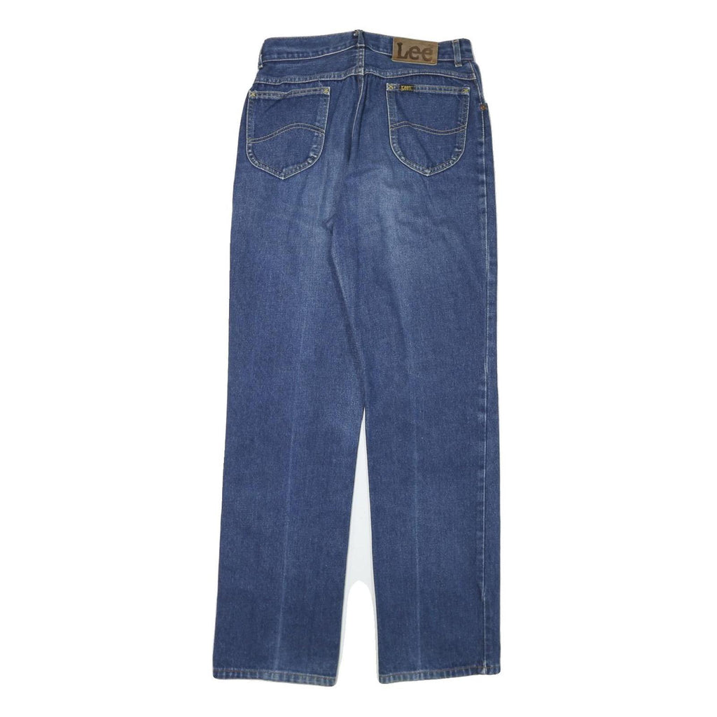 LEE Womens Blue Regular Fit Straight Leg Denim Jeans W27 L31 Classic Zip Cotton