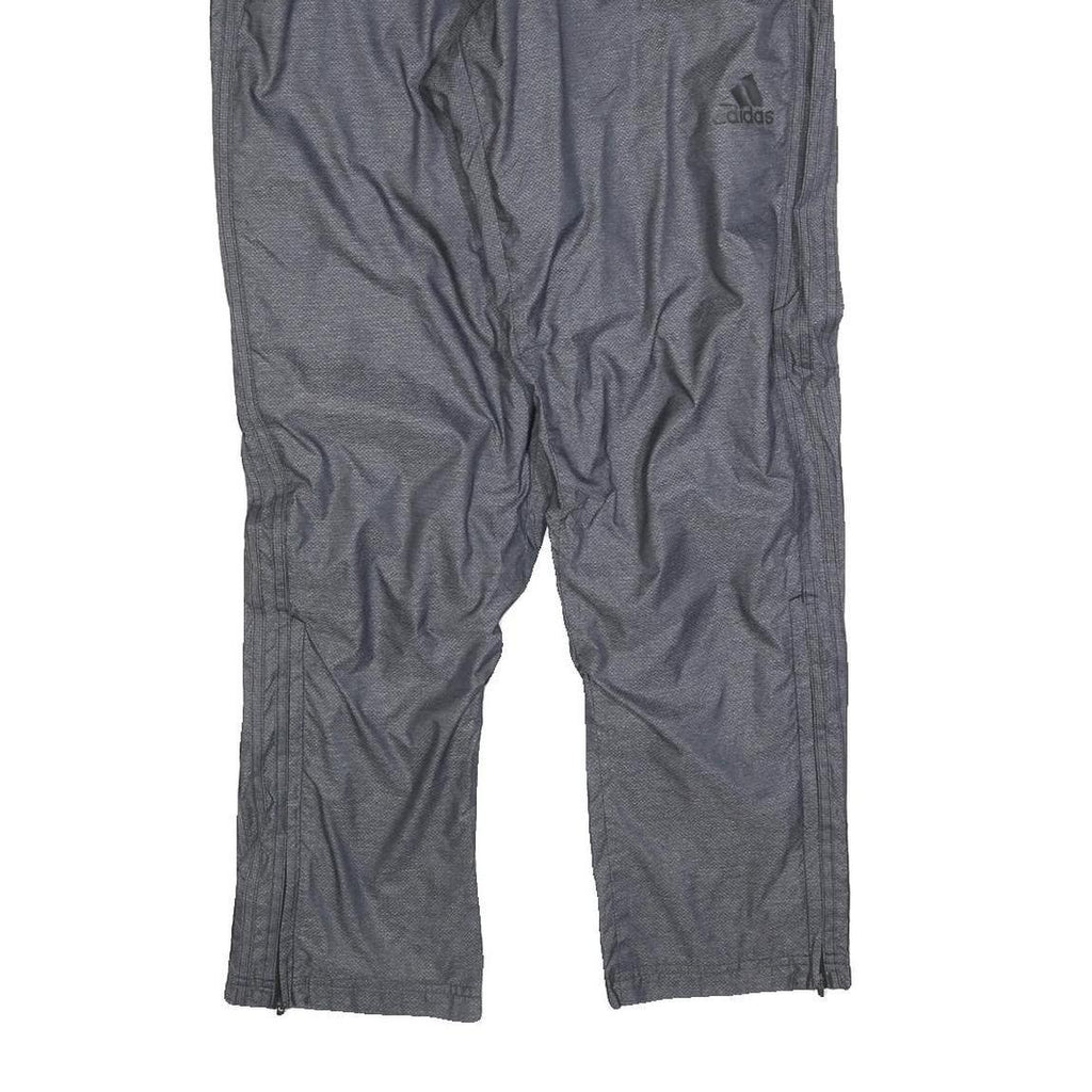 ADIDAS Mens Joggers Grey Black Regular Fit Straight M W30 L30 Polyester Blend