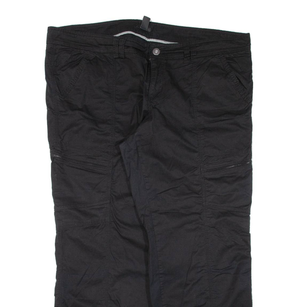H&M Womens Trousers Black Loose Tapered W44 L30
