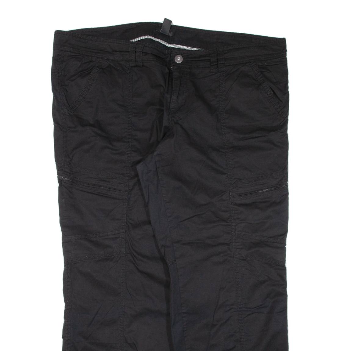 H&M Womens Trousers Black Loose Tapered W44 L30