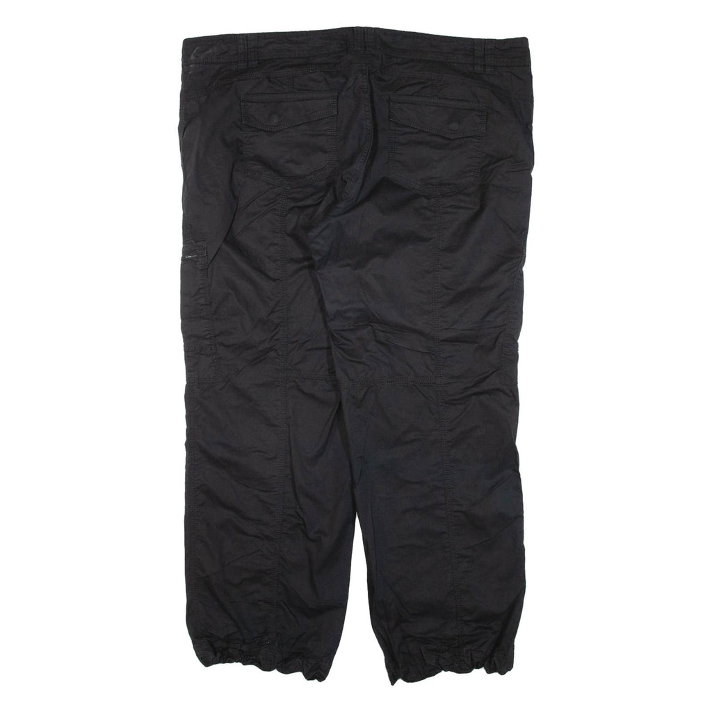 H&M Womens Trousers Black Loose Tapered W44 L30