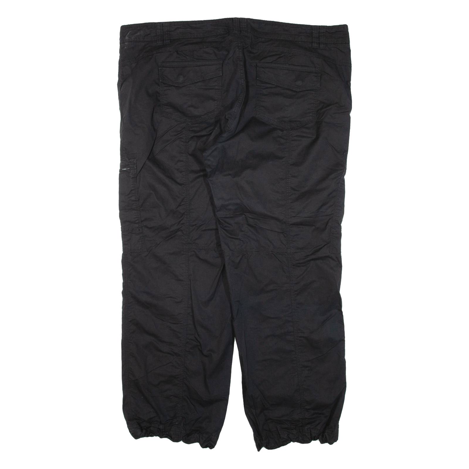 H&M Womens Trousers Black Loose Tapered W44 L30