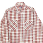 LEVI'S Mens Red & Cream Check Cotton Shirt M Button-Down Long Sleeve Casual