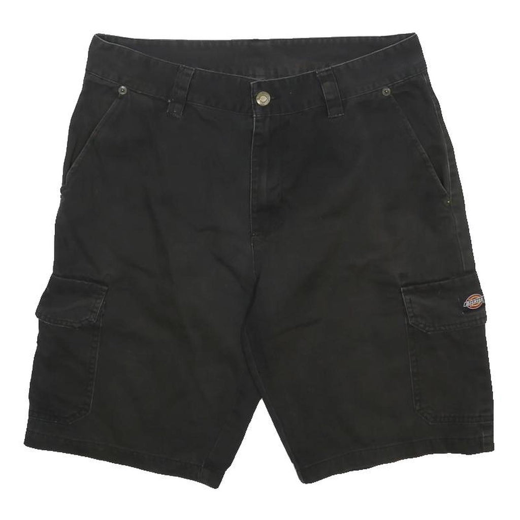 DICKIES Mens Black Cotton Cargo Shorts M W32 Workwear Utility Pocketed