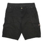 DICKIES Mens Black Cotton Cargo Shorts M W32 Workwear Utility Pocketed
