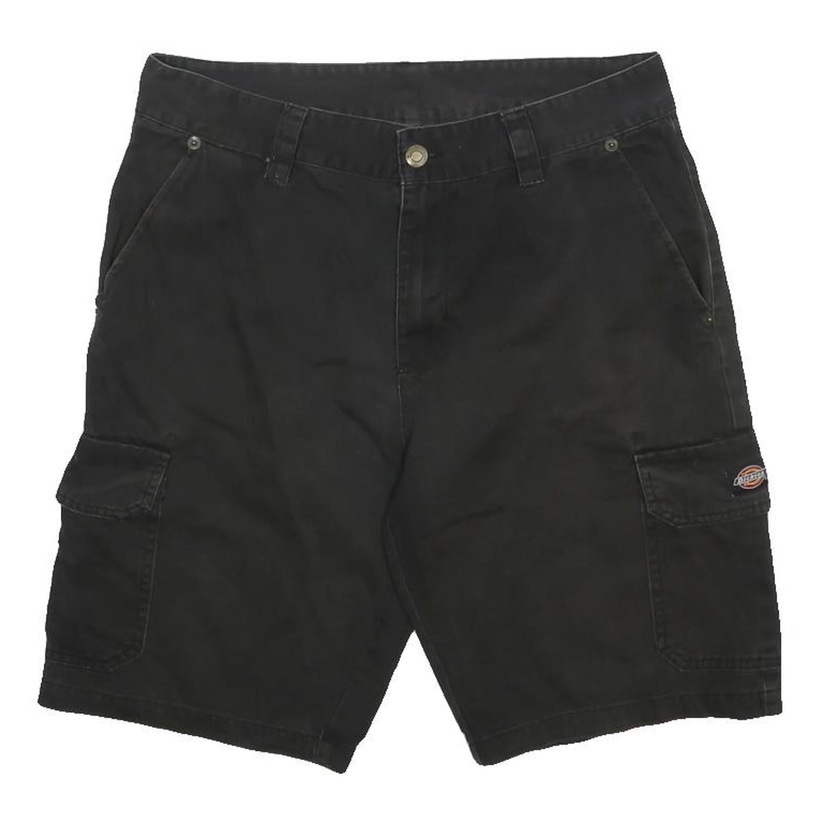 DICKIES Mens Black Cotton Cargo Shorts M W32 Workwear Utility Pocketed