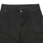 DICKIES Mens Black Cotton Cargo Shorts M W32 Workwear Utility Pocketed