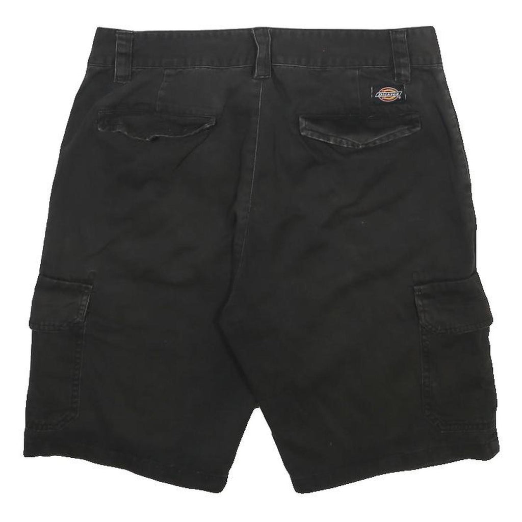 DICKIES Mens Black Cotton Cargo Shorts M W32 Workwear Utility Pocketed