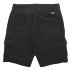 DICKIES Mens Black Cotton Cargo Shorts M W32 Workwear Utility Pocketed