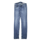 GAS Womens Slim Straight Denim Light Blue Cotton Blend Jeans W28 L33